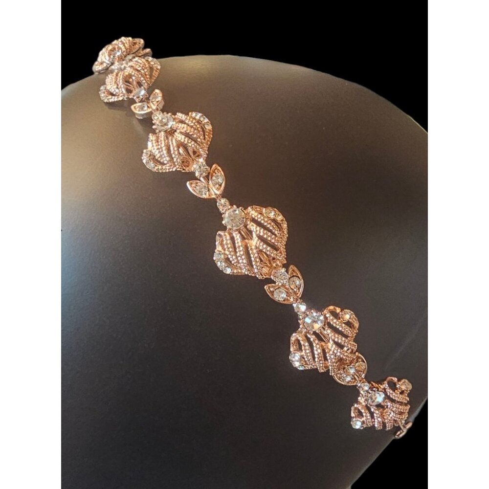 Rose Gold Crystal Deco Headband - Picture 4 of 6